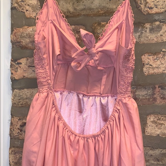 Backless Coral Mini Dress - Picture 3 of 3